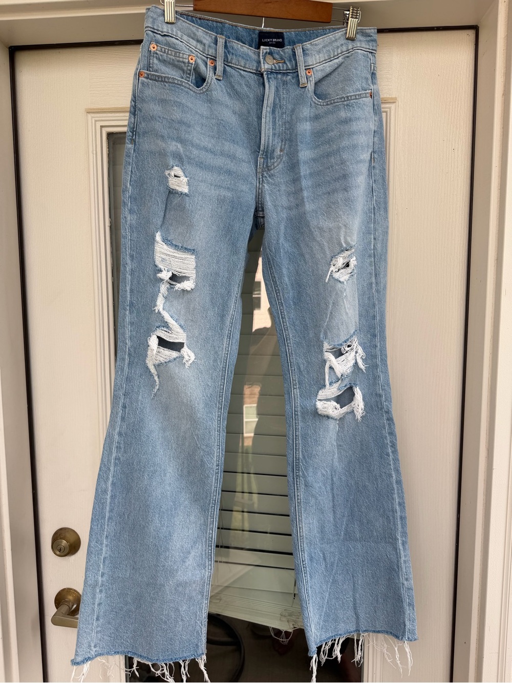 Lucky Brand Light Blue Distressed Flare Jeans